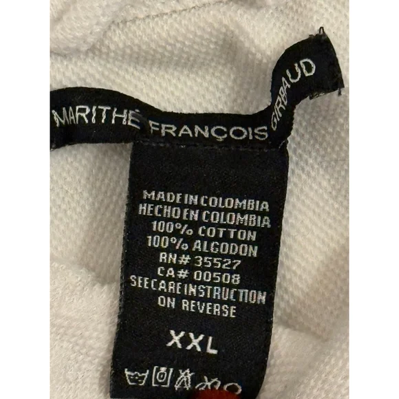 Vintage Marithé François Girbaud Men’s Polo Yellow/Navy/White Striped Sz XXL​ - Picture 6 of 7